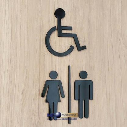 Pictograma em acrílico preto