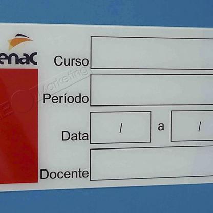 FOTO 15 - Placa de Acrílico para anotação