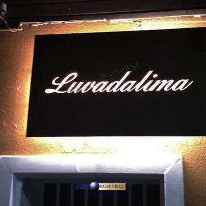 Placa iluminada por tras com LED