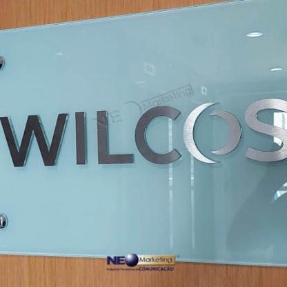 Placa identificação de sala de escritório