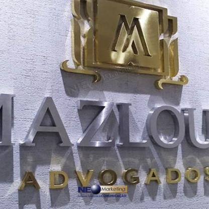 Logotipo em Aço Inox Advocacia