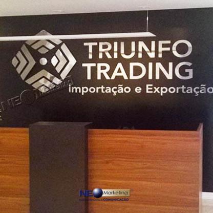 Logotipo em Aço Inox Polido