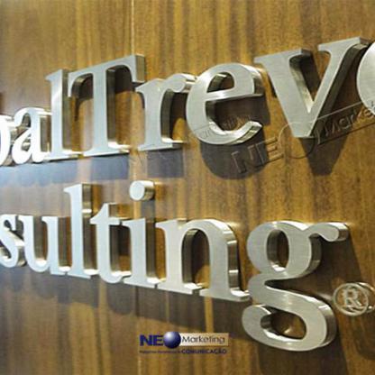 Letra Caixa Inox Recepção