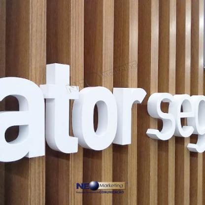 Logomarca em Chapa Galvanizada Recepção